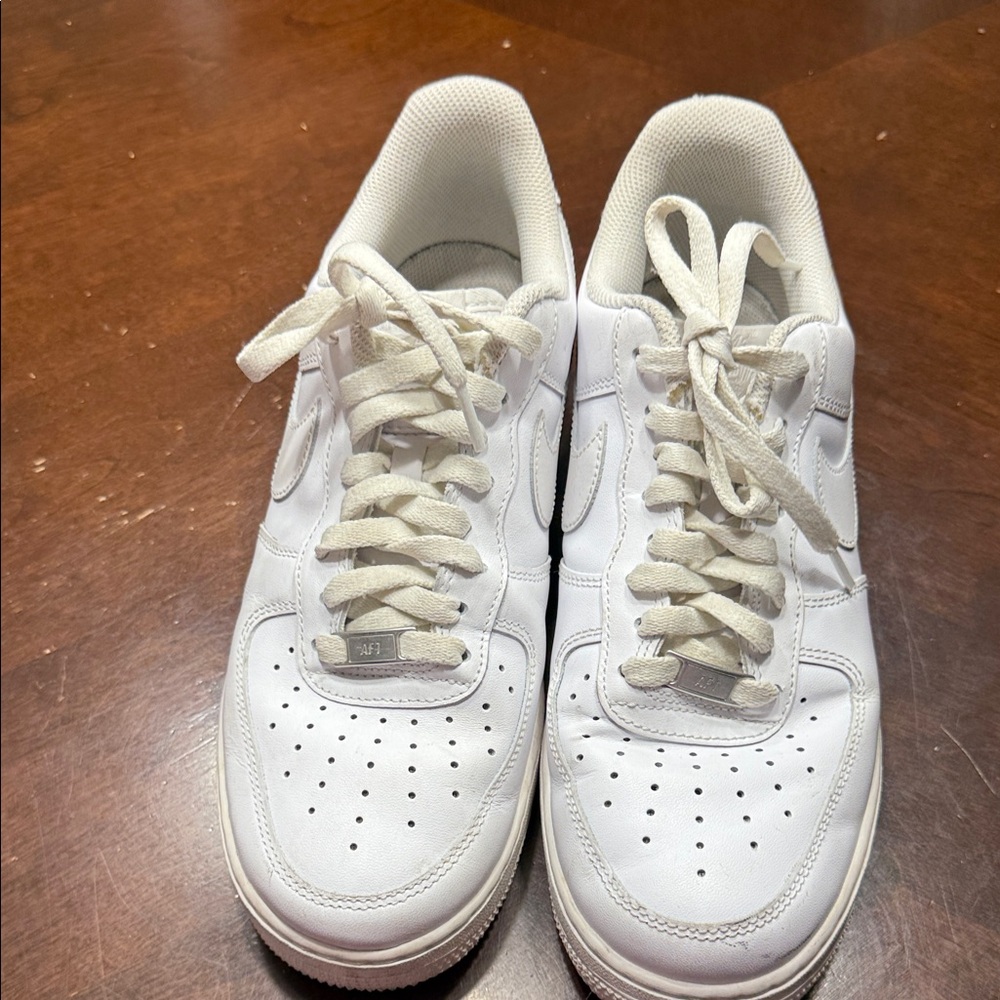Men’s leather Air Force 1’s. Size 10
